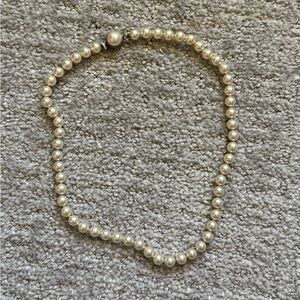 Vintage Sterling Silver Majorica Pearl Necklace